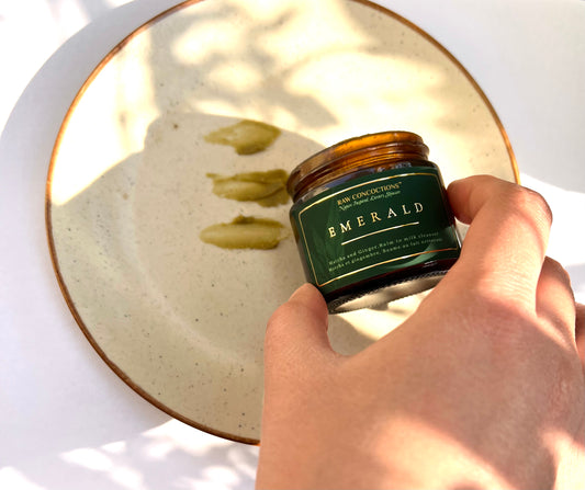 EMERALD - Balm to Milk cleanser (Matcha & Ginger) - Raw Concoctions