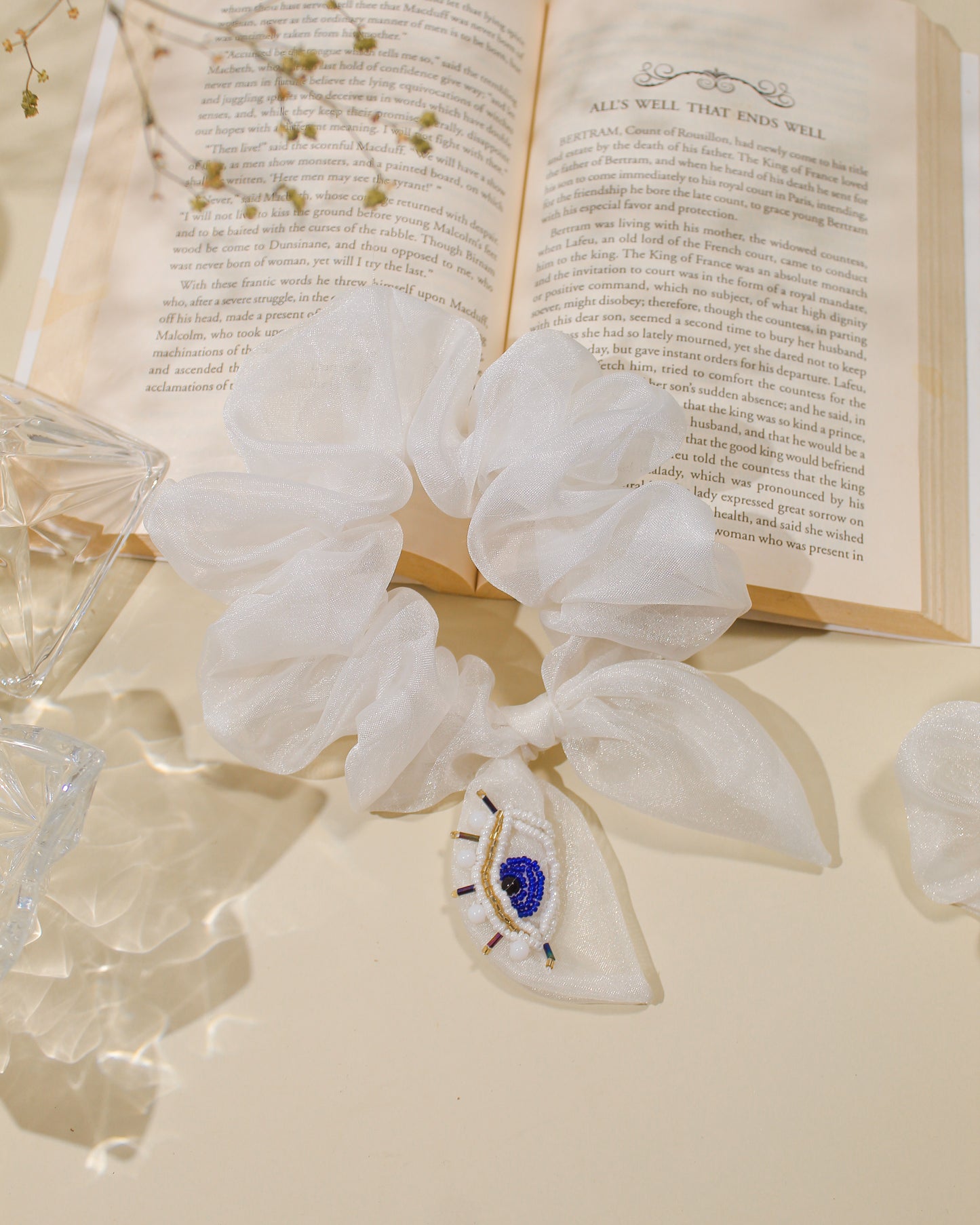 Evil Eye Handcrafted Scrunchie - Raw Concoctions