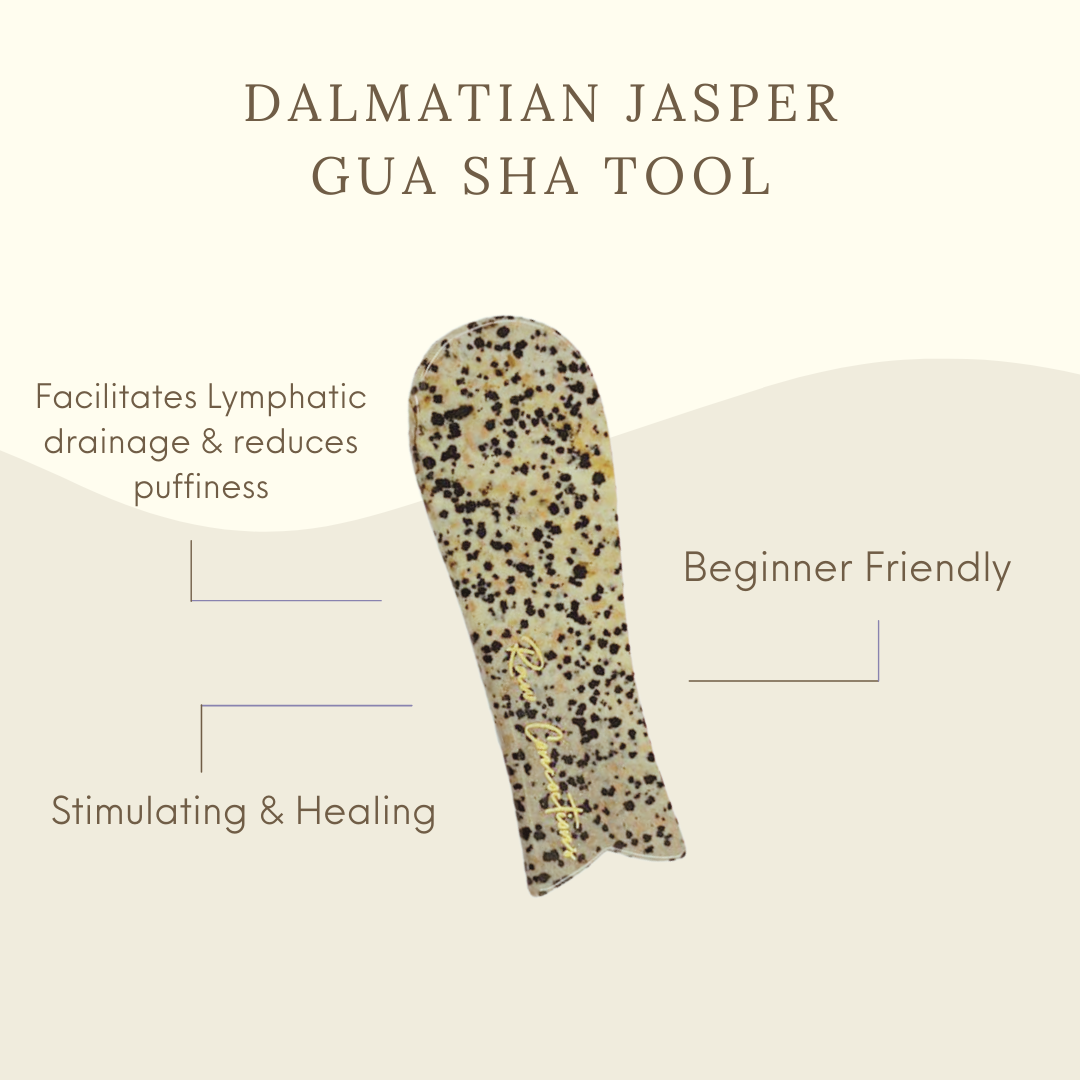 DALMATIAN JASPER GUA SHA TOOL (With Certificate Of Authenticity) - Raw Concoctions